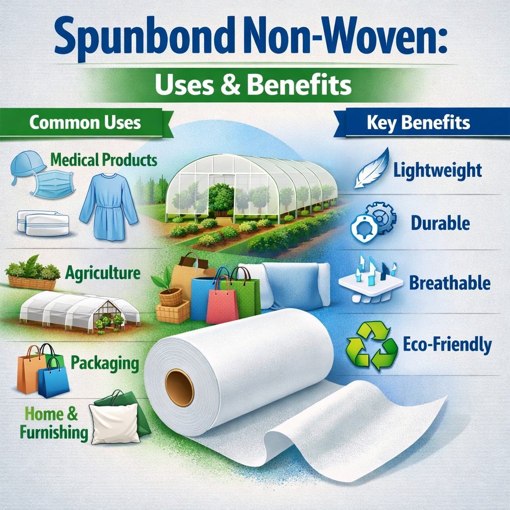 Polypropylene spunbond non-woven fabric rolls used in agriculture, packaging, and medical industries