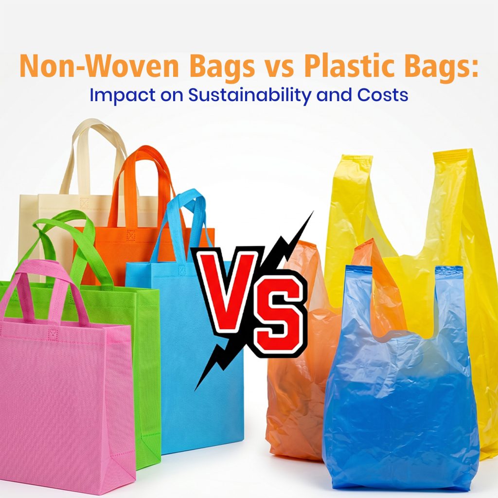 Reusable non-woven bags vs plastic bags comparison — Blue Horse PP spunbond India
