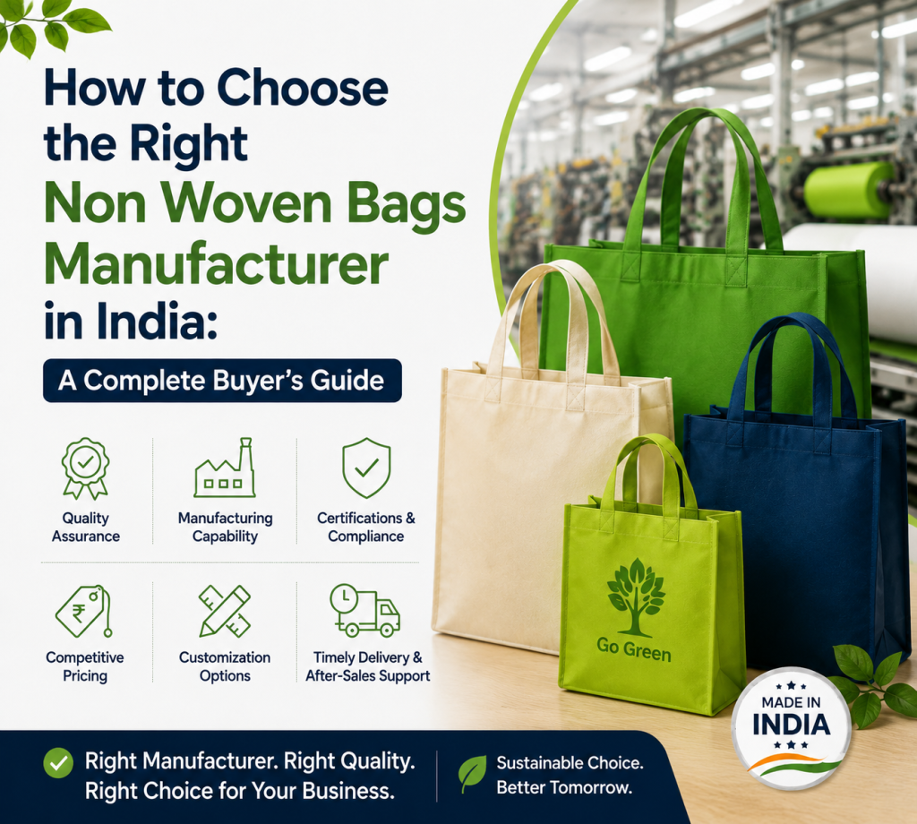 How to choose the right non woven bags manufacturer in India with quality, customization, and manufacturing capabilities